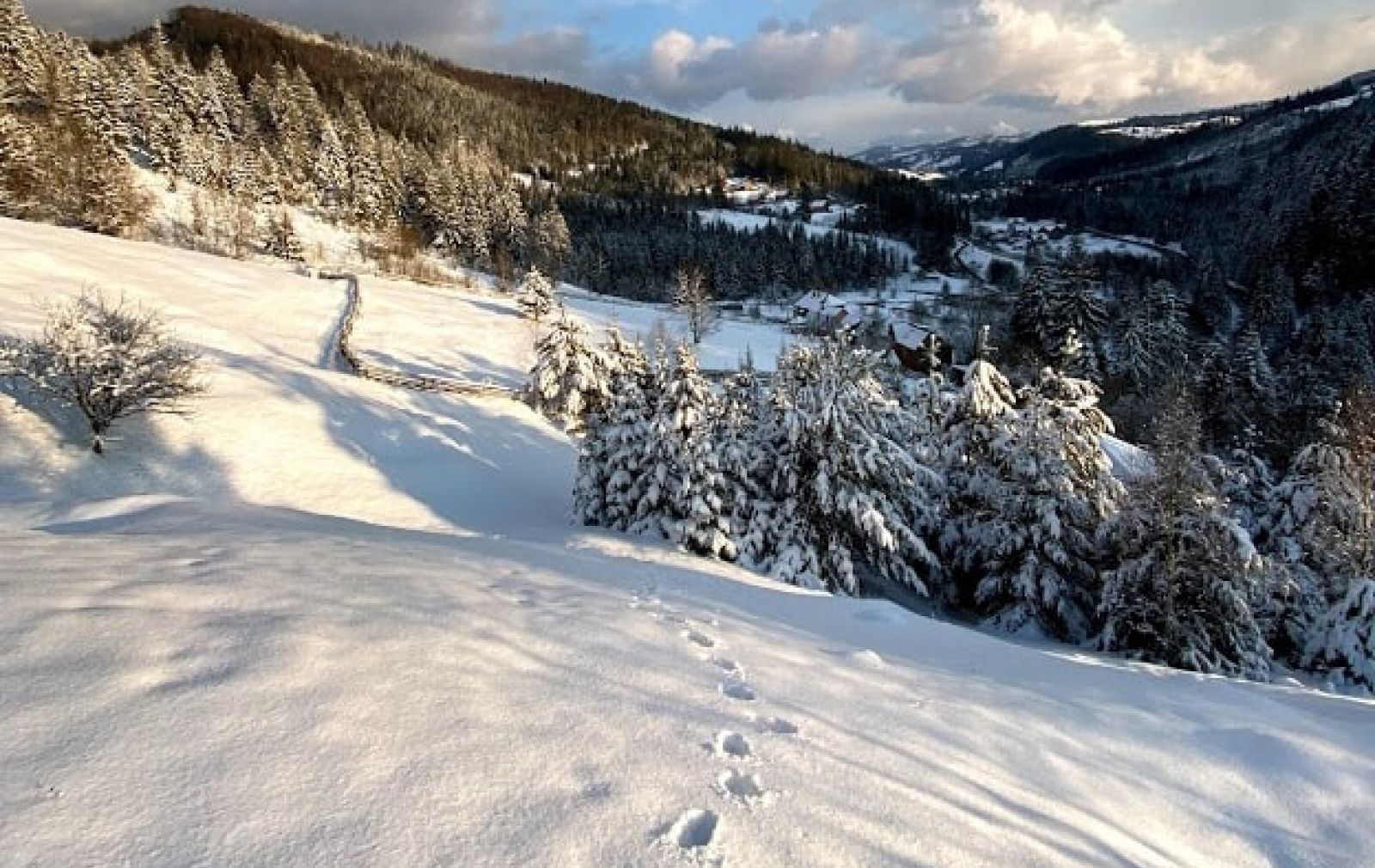 Зима в селі Нижня Рожанка